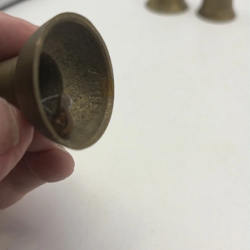 Vintage Brass Wind Chime Bells Lot of 5 SARNA India Hanging Craft Bells